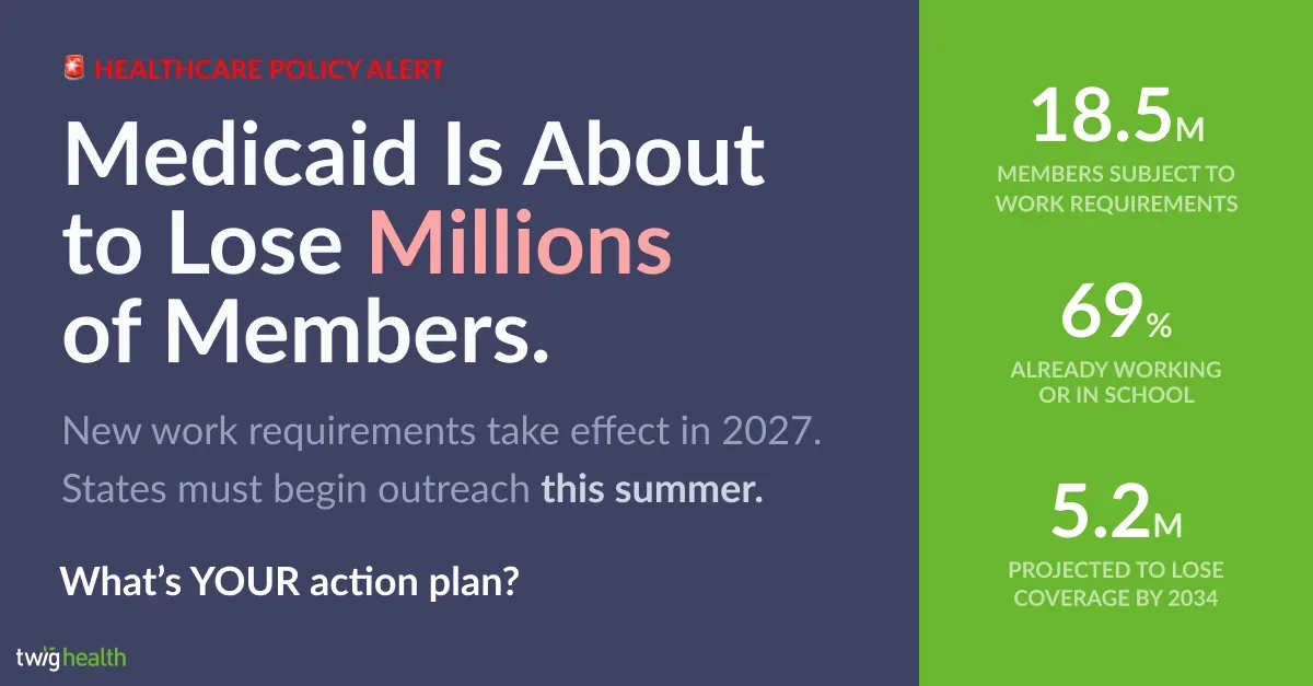 🚨🚨🚨Medicaid is about to lose millions of members. 🚨🚨🚨