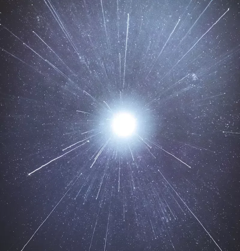 sun as a star with rays in space